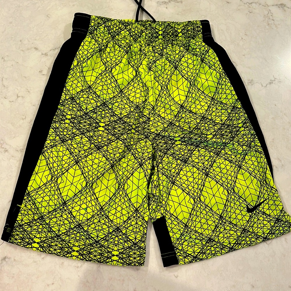Nike dry fit neon yellow shorts
